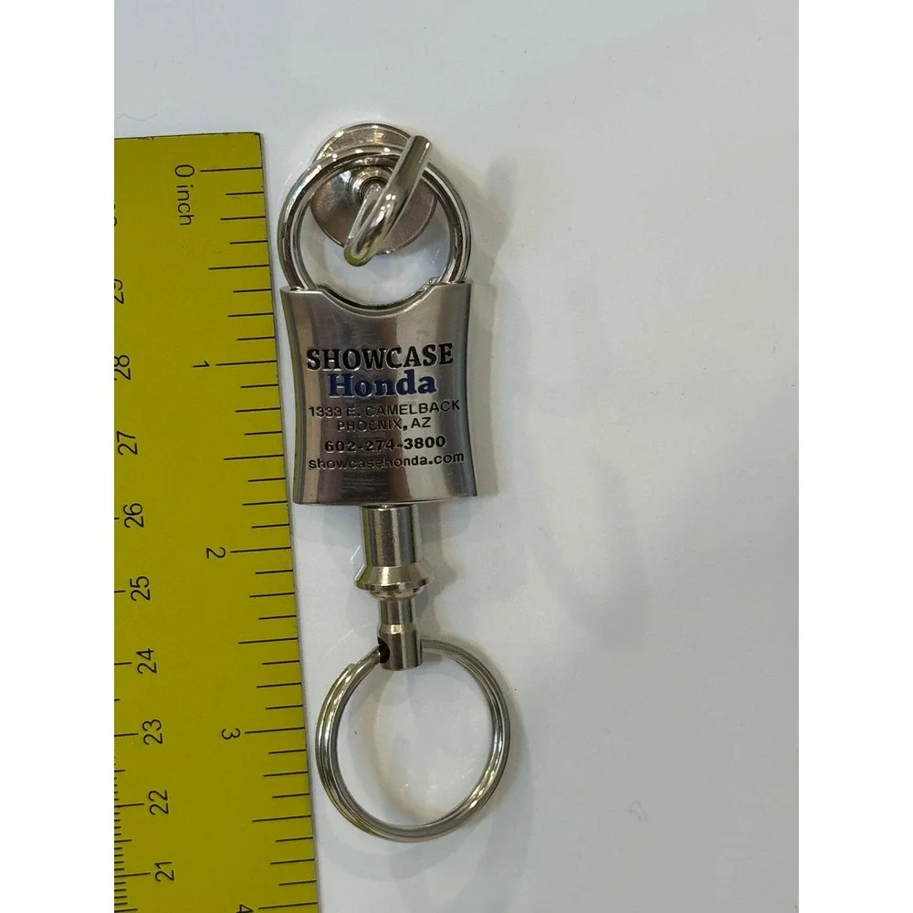 Honda Silver Metal Keychain Quick Release Swivel Showcase Honda Phoenix AZ
